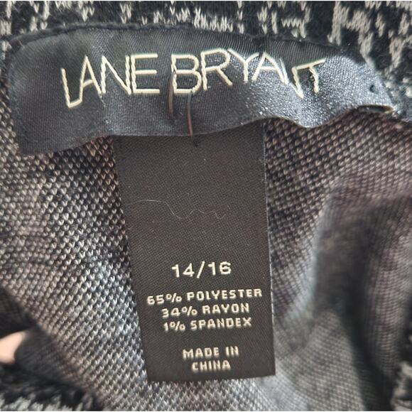 Lane Bryant Midi Sheath Dress Cowl Neck Sleeveless Gray Black Women's Size 14/16 - Picture 9 of 10